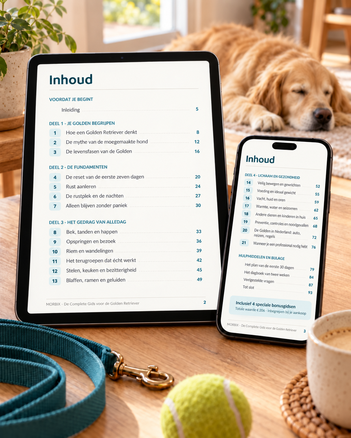 De binnenpagina’s van De Complete Gids voor jouw Golden Retriever