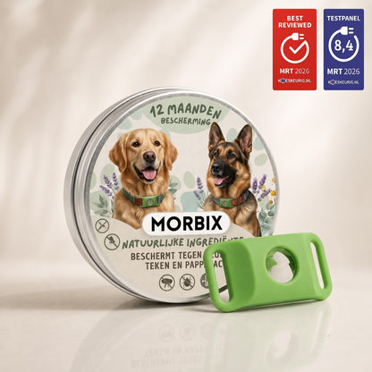 Morbix™ - 12 maanden volledig natuurlijke vlooien- en tekentags voor honden