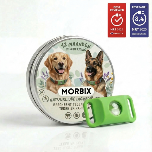 Morbix™ - 12 maanden volledig natuurlijke vlooien- en tekentags voor honden