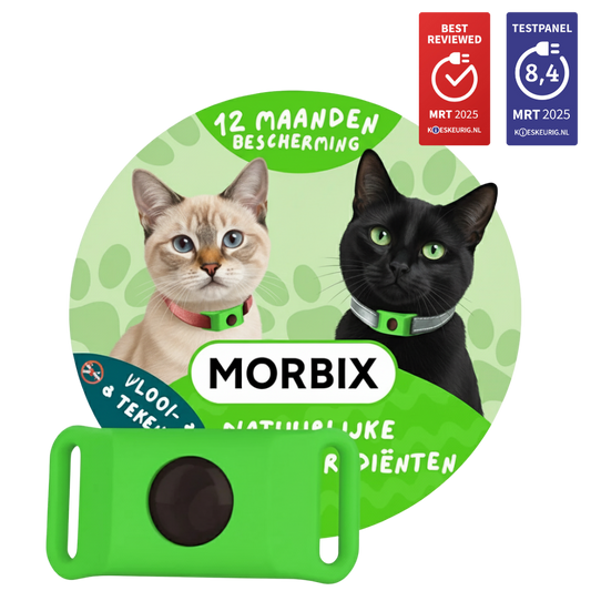 Morbix™ - 12 maanden volledig natuurlijke vlooien - en tekentags voor katten