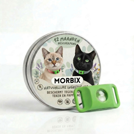Morbix™ - 12 maanden volledig natuurlijke vlooien - en tekentags voor katten