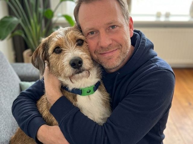 Kevin met zijn hond Toby