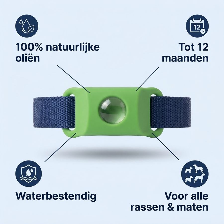 Morbix Tag: 100% natuurlijke oliën, tot 12 maanden, waterbestendig, voor alle rassen en maten